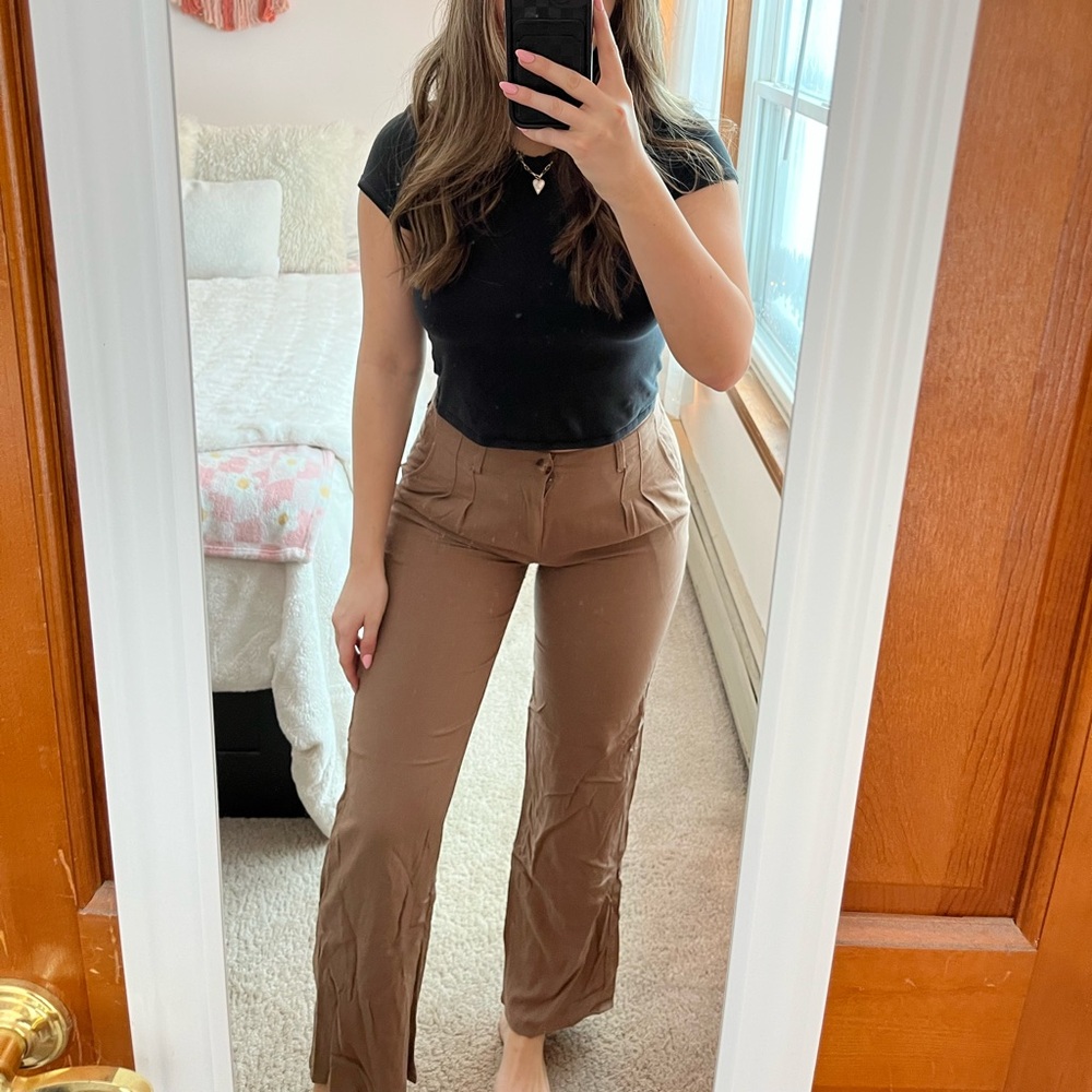 Love Tree Brown Flare Pants